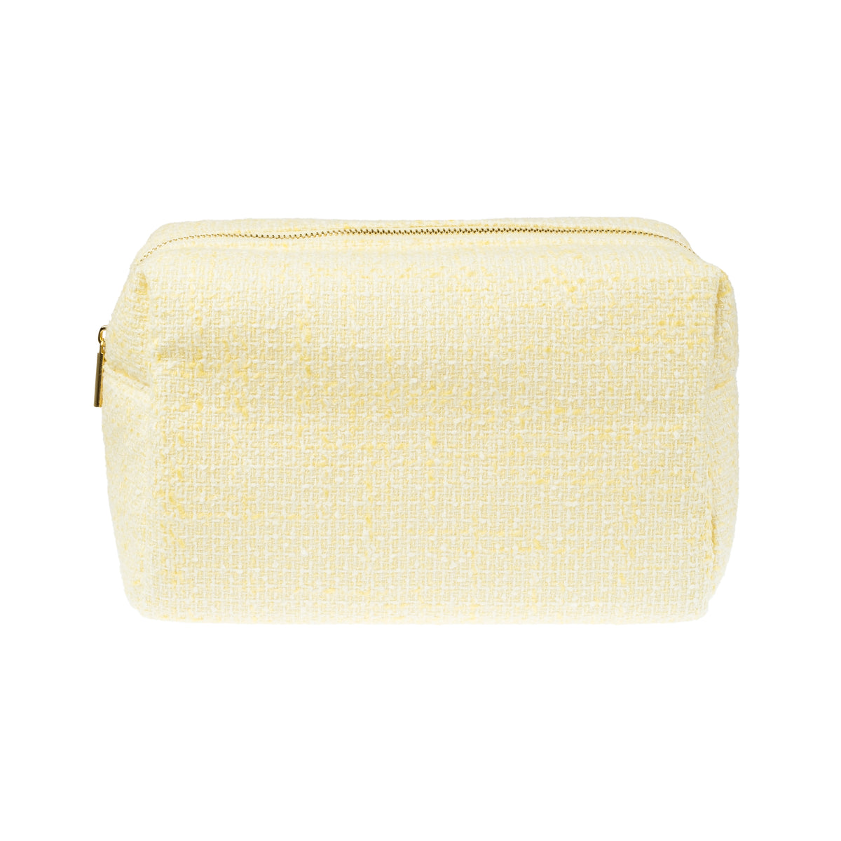 TWEED MAKE-UP POUCH LARGE PALE YELLOW
