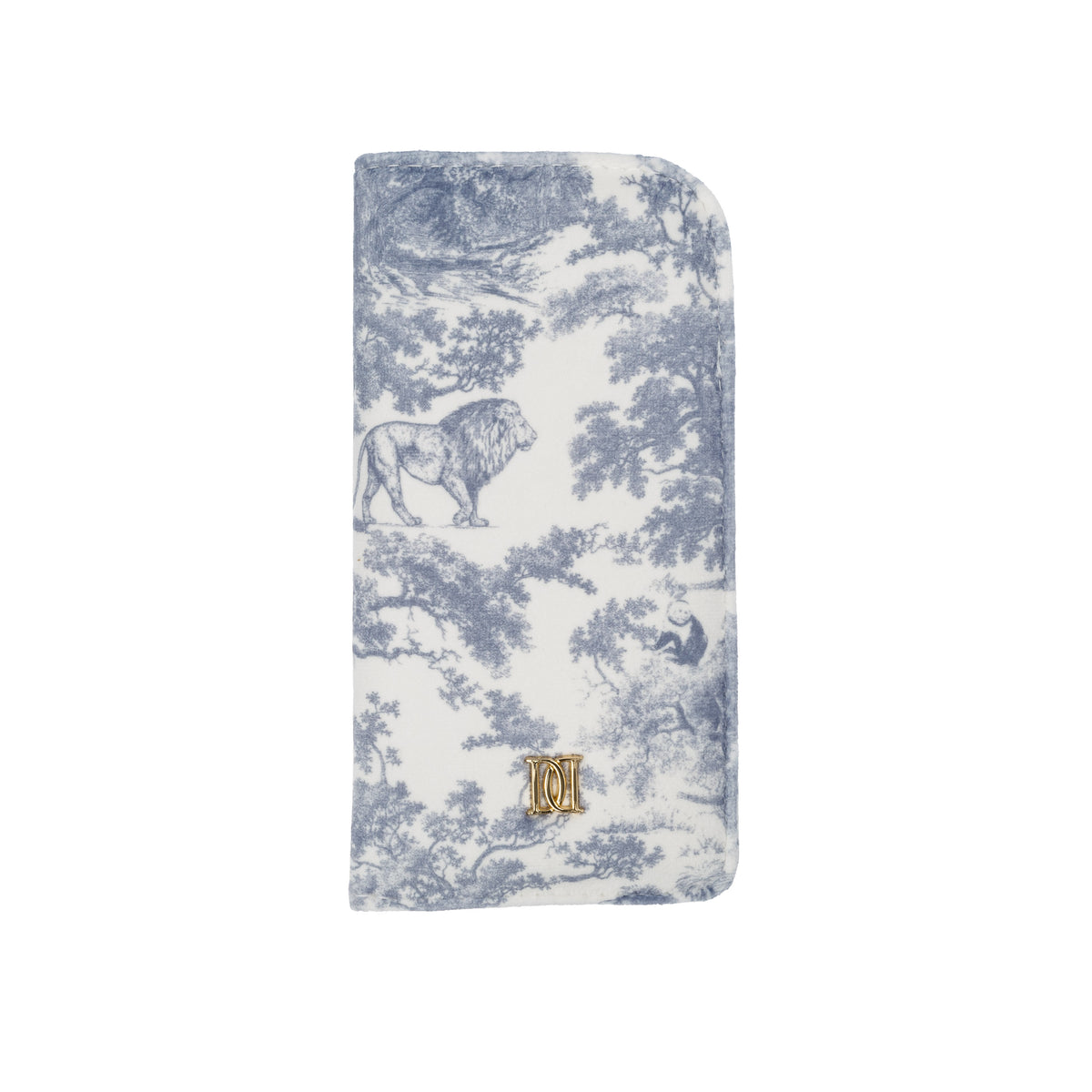 VELVET EYEWEAR CASE COUNTRY BLUE SAVANNAH PATTERN