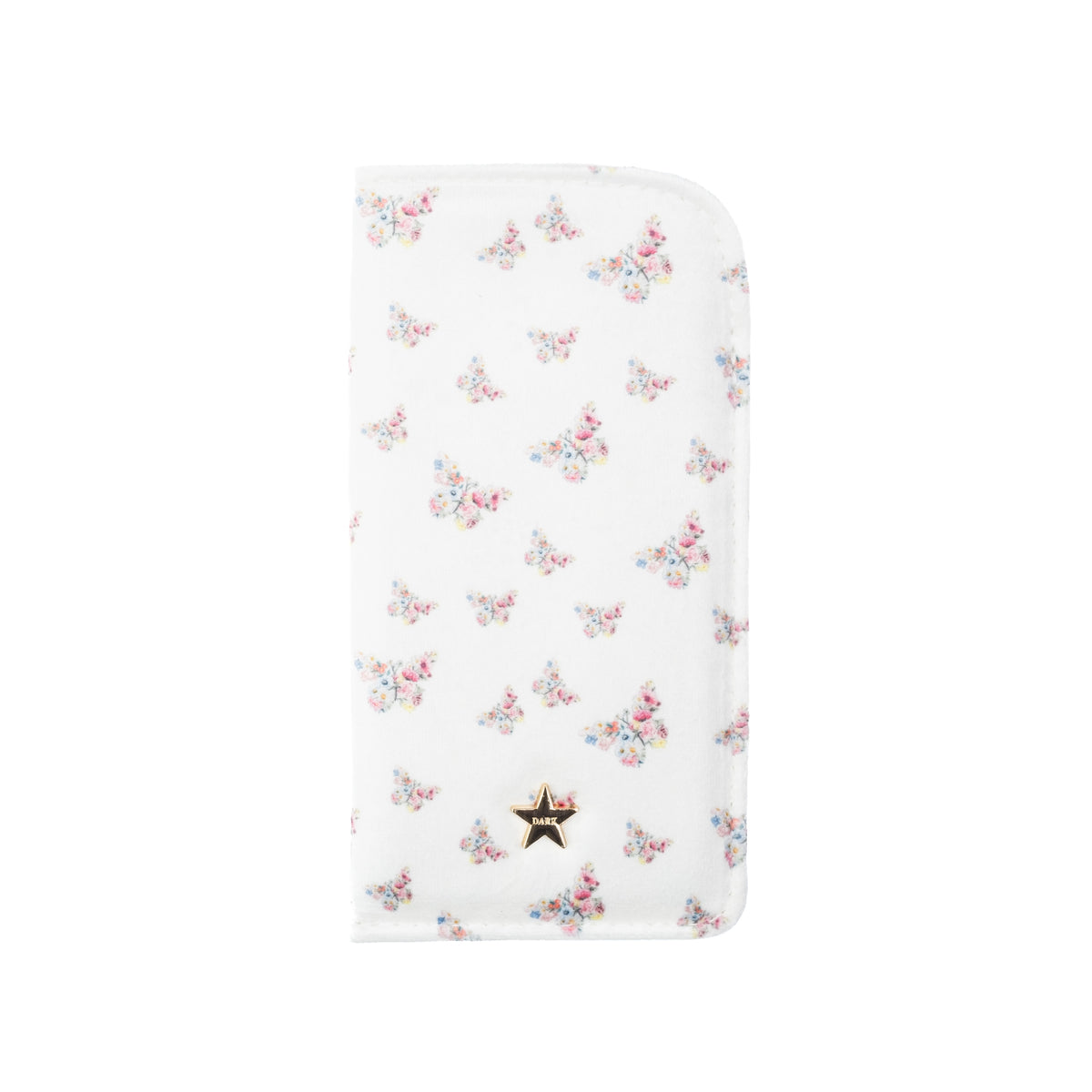 VELVET EYEWEAR CASE OFF WHITE BUTTERFLY PATTERN
