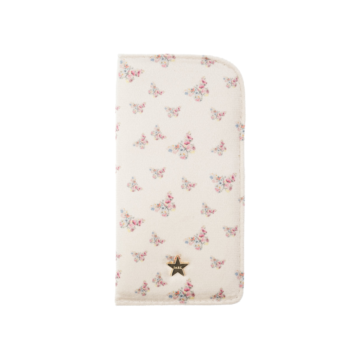 VELVET EYEWEAR CASE SAND BUTTERFLY PATTERN