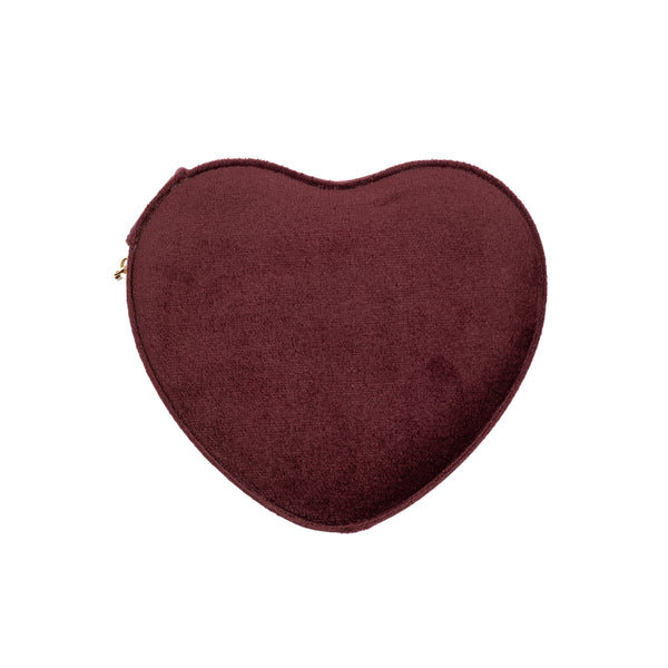 VELVET HEART JEWELLERY BOX MAROON VELVET HEART JEWELLERY BOX MAROON
