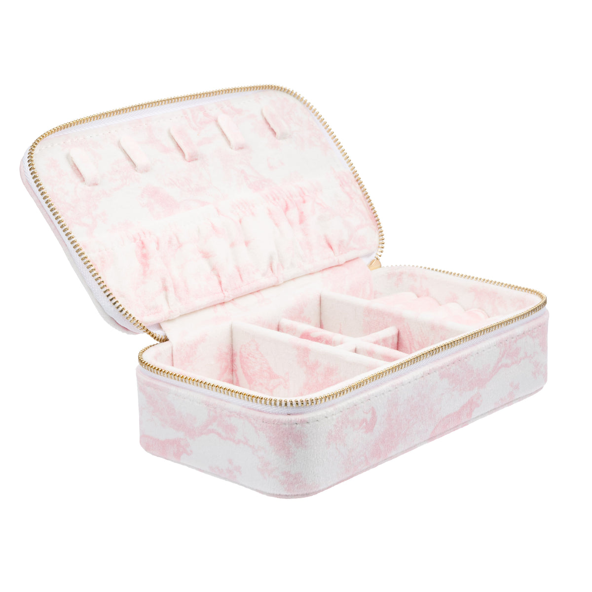 VELVET JEWELLERY BOX COTTON CANDY SAVANNAH PATTERN