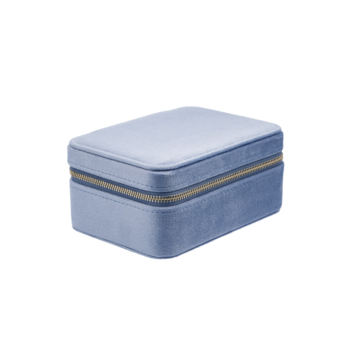 VELVET JEWELLERY BOX COUNTRY BLUE