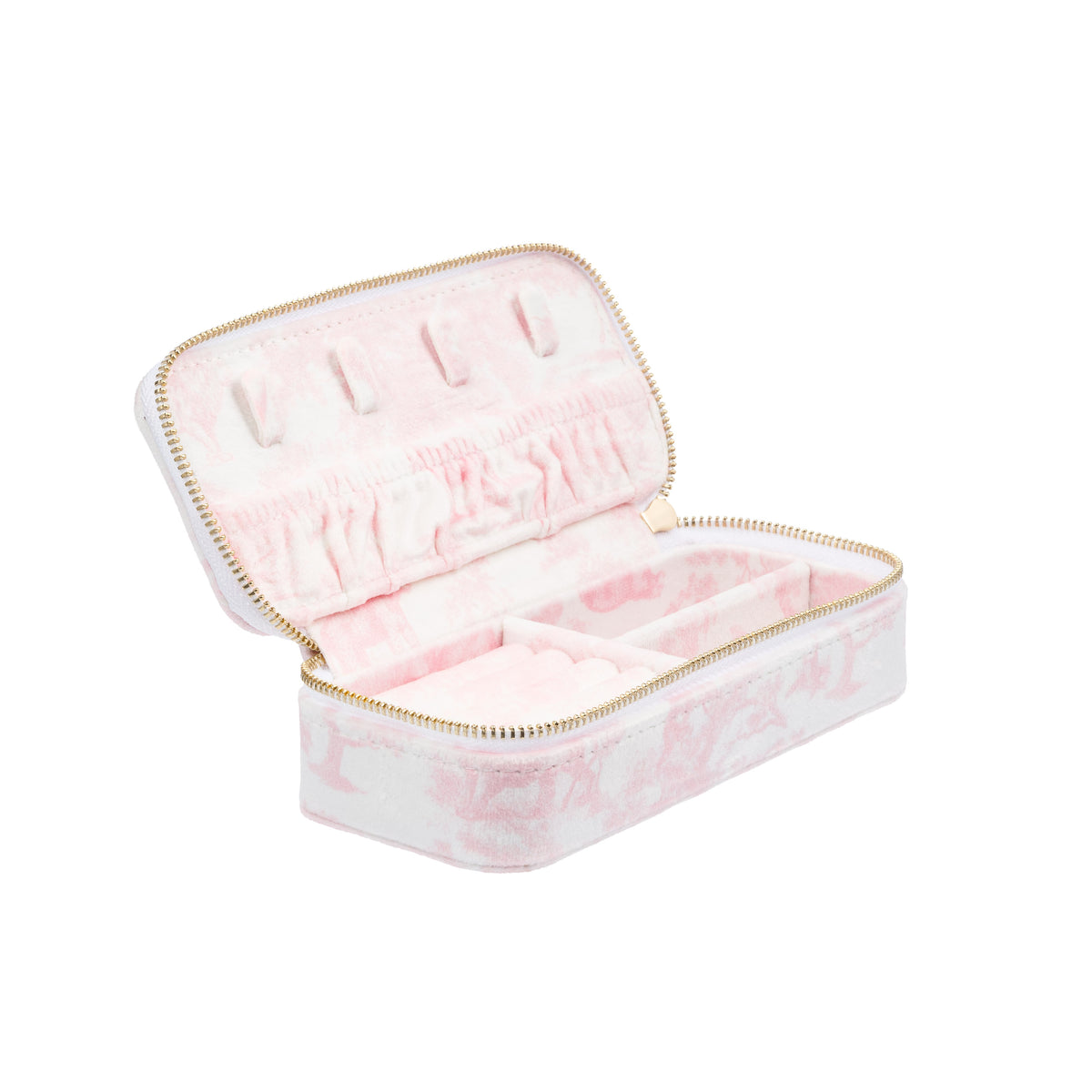 VELVET JEWELLERY BOX MINI COTTON CANDY SAVANNAH PATTERN