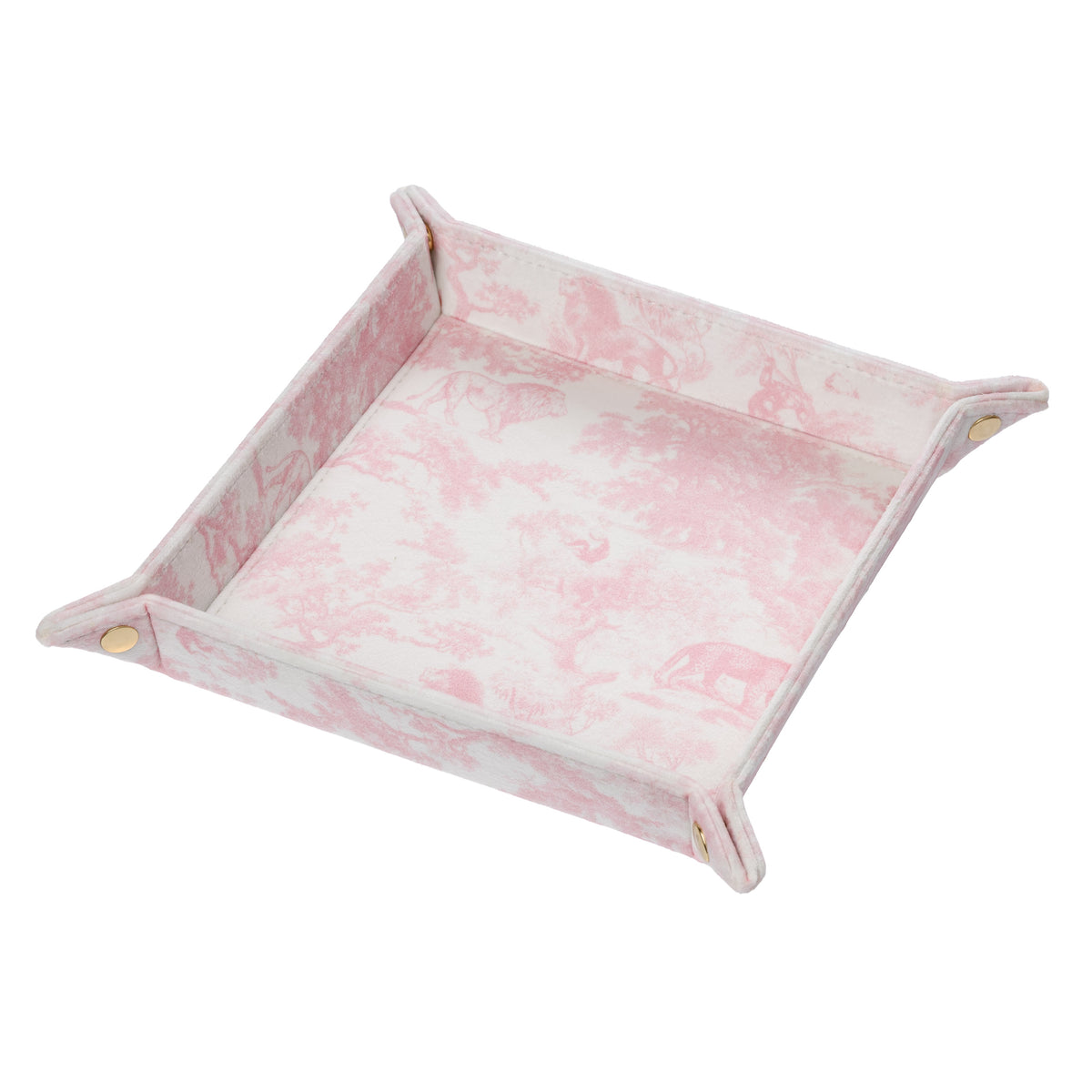 VELVET JEWELLERY TRAY MEDIUM COTTON CANDY SAVANNAH PATTERN