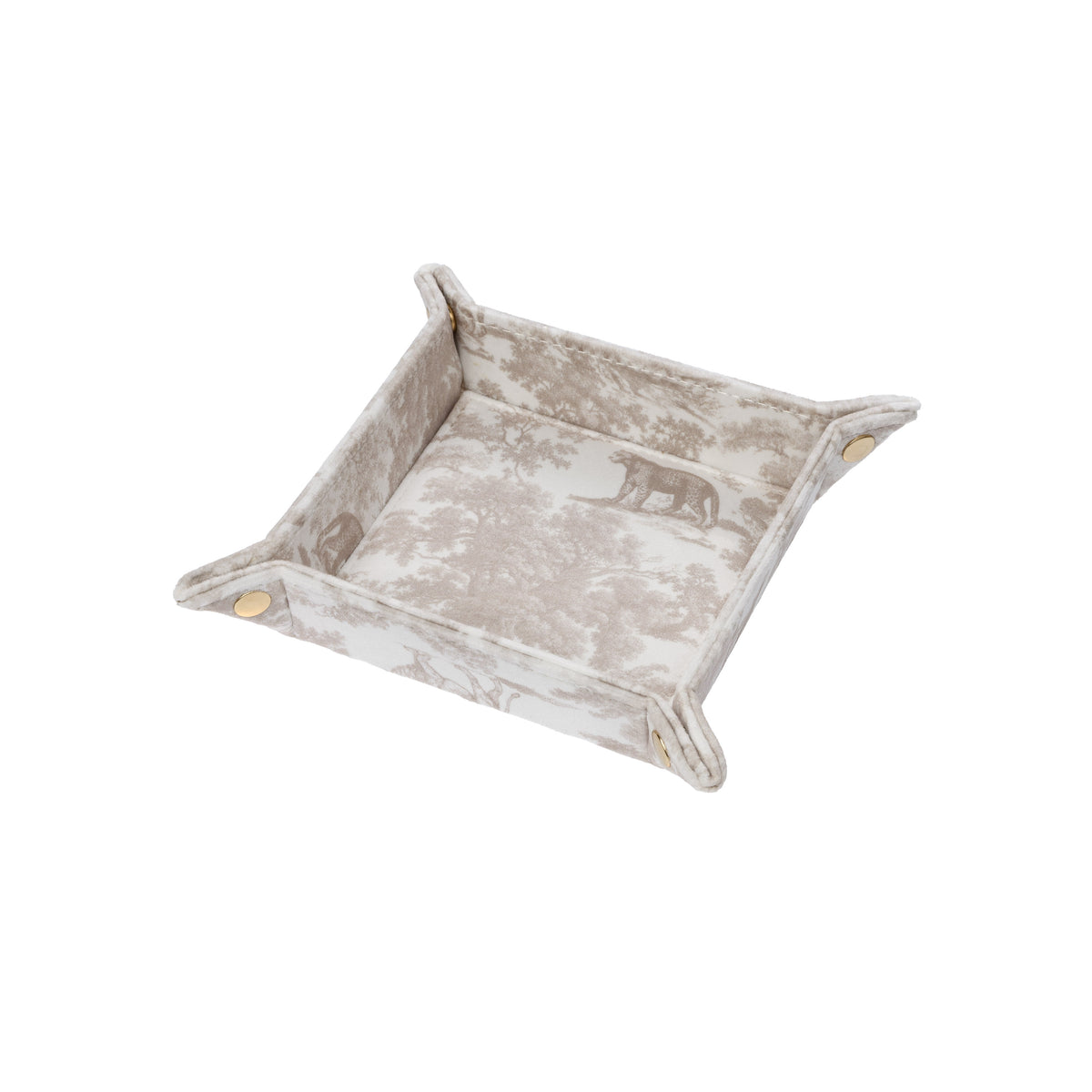 VELVET JEWELLERY TRAY SMALL SAND SAVANNAH PATTERN
