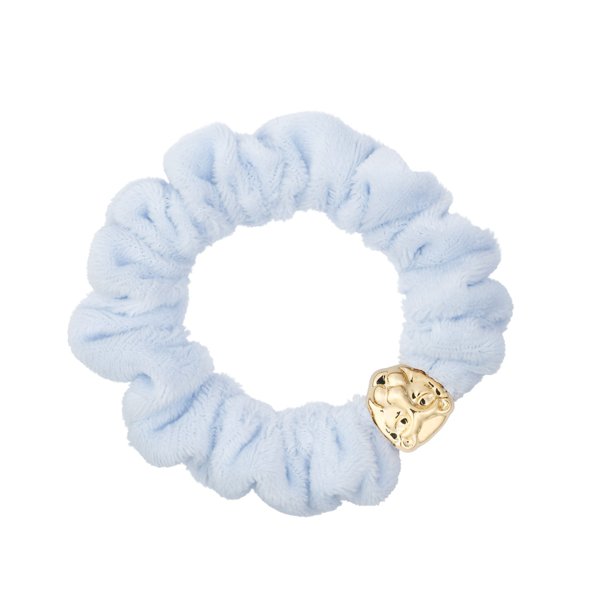VELVET MINI SCRUNCHIE COOL BABY BLUE