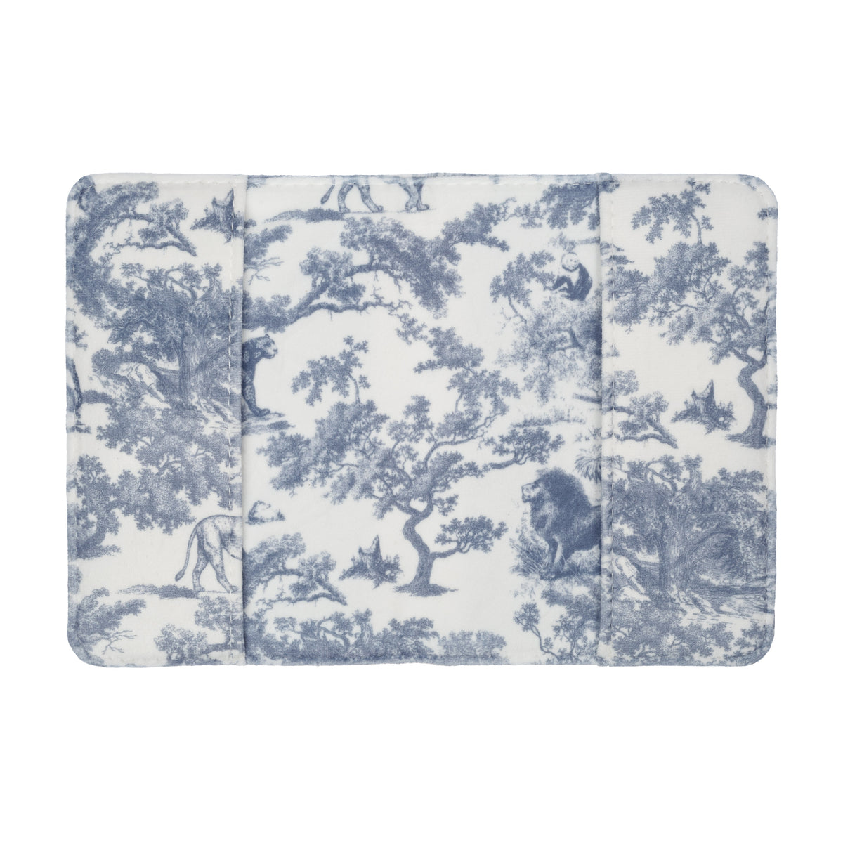 VELVET PASSPORT COVER COUNTRY BLUE SAVANNAH PATTERN