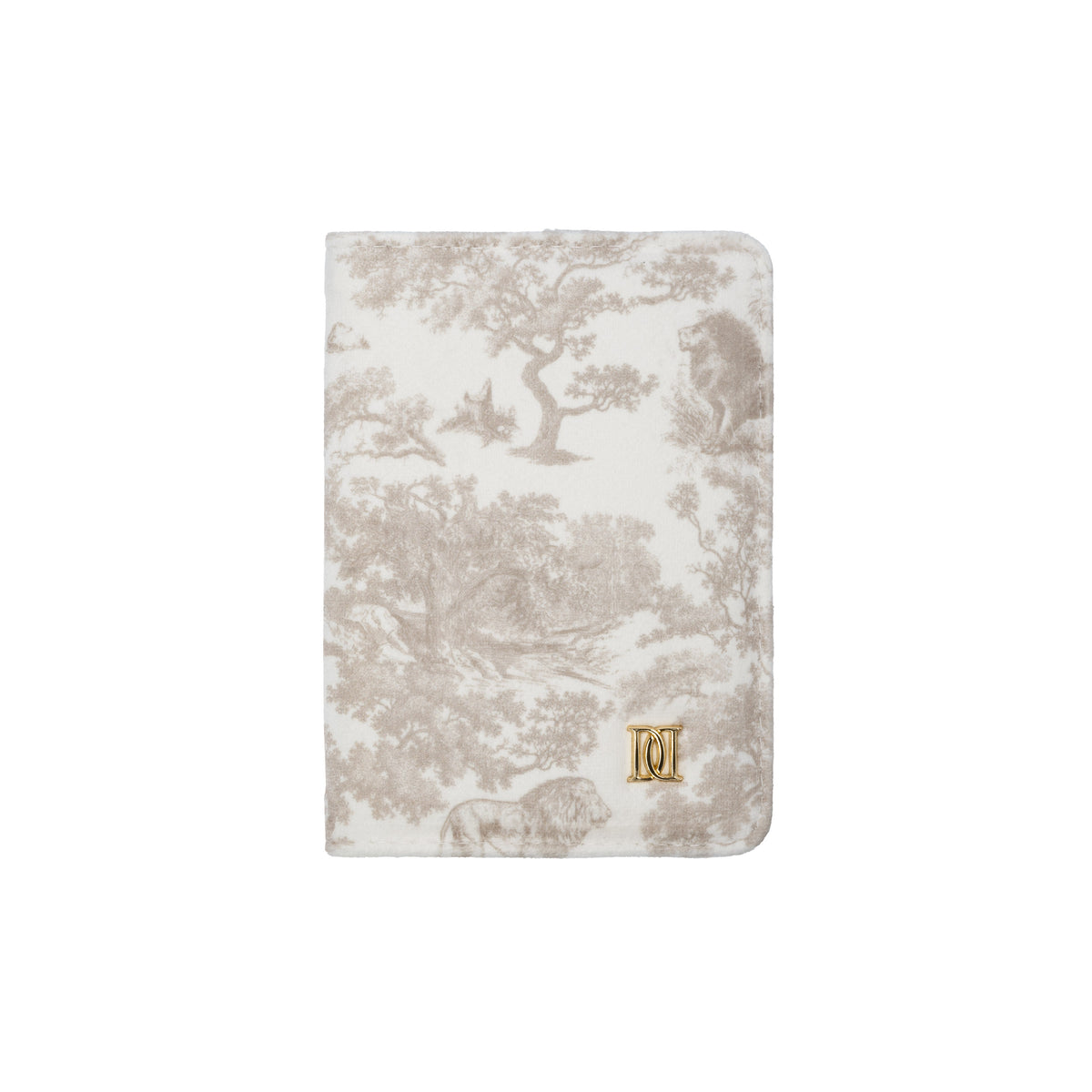 VELVET PASSPORT COVER SAND SAVANNAH PATTERN