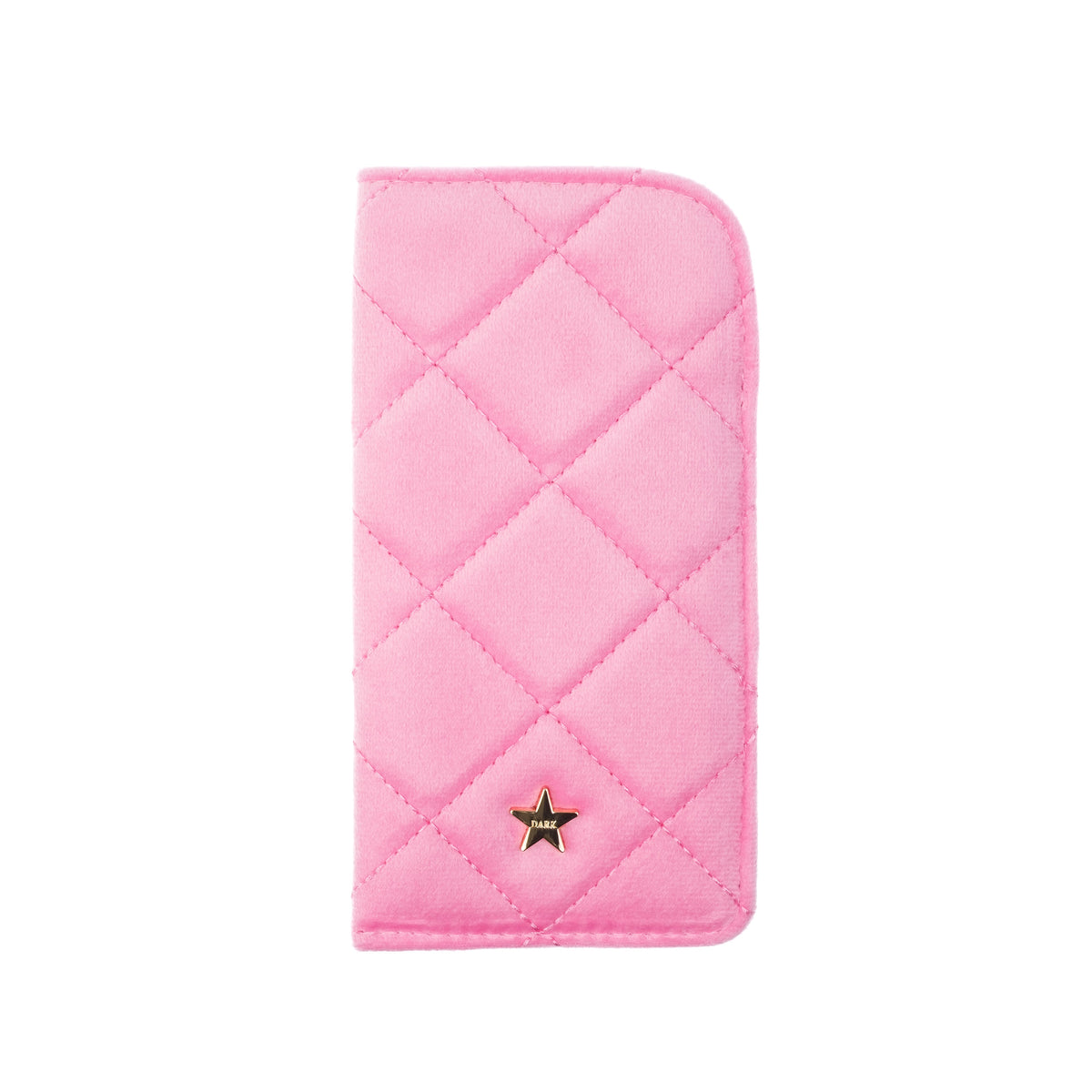 VELVET QUILTED EYEWEAR CASE BUBBLEGUM PINK