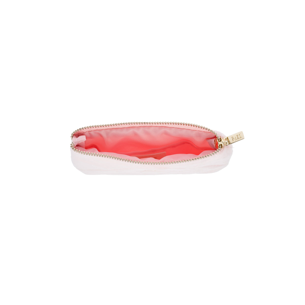VELVET QUILTED MINI POUCH COTTON CANDY