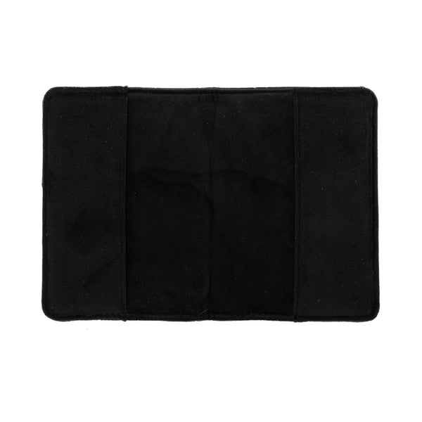 VELVET PASSPORT COVER OFF WHITE BUTTERFLY PATTERN