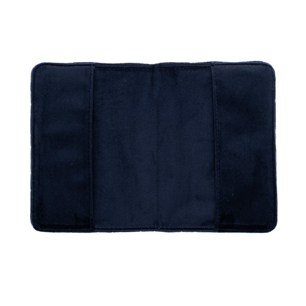 VELVET QUILTED PASSPORT COVER MILIEU GREEN VELVET QUILTED PASSPORT COVER MILIEU GREEN