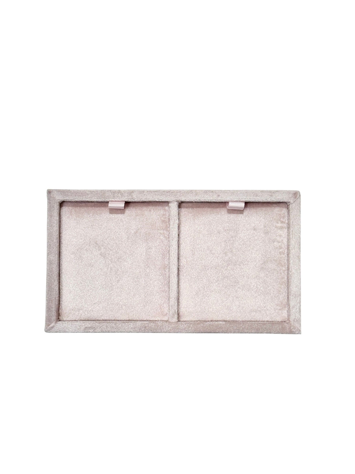 VELVET SECTION TRAY SMALL SPARKLED PALE ROSE
