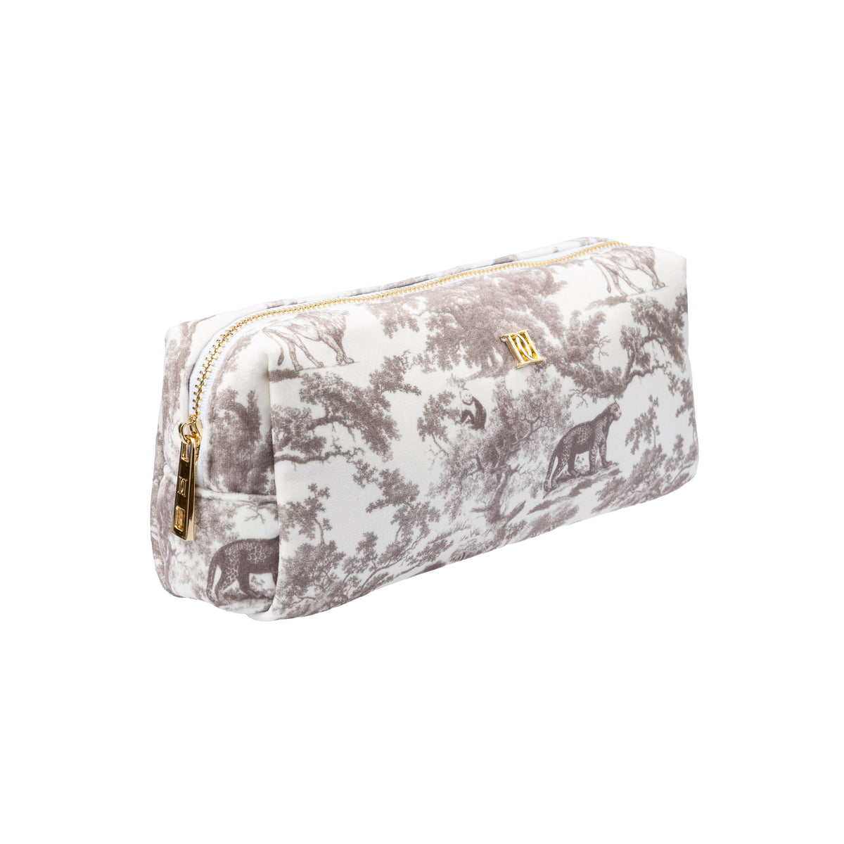 VELVET TOOL POUCH WARM TAUPE SAVANNAH PATTERN
