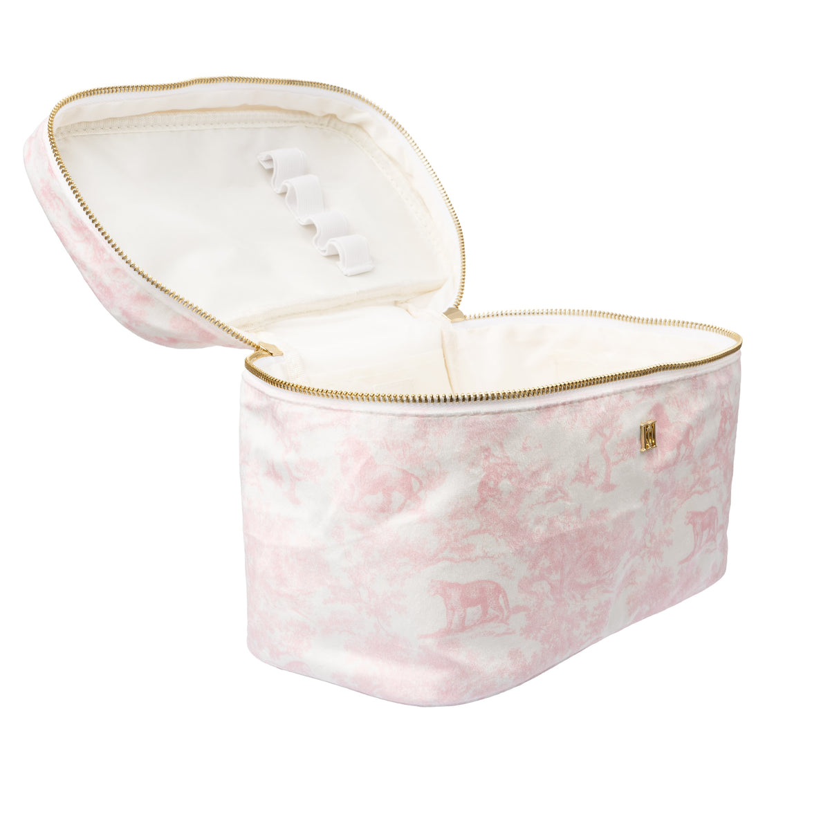 VELVET VANITY BAG LARGE COTTON CANDY SAVANNAH PATTERN