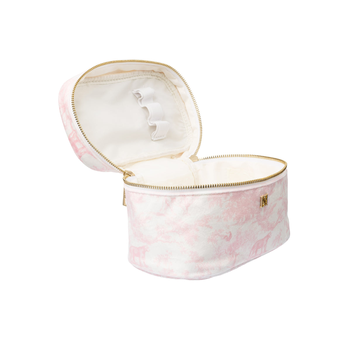 VELVET VANITY BAG SMALL COTTON CANDY SAVANNAH PATTERN