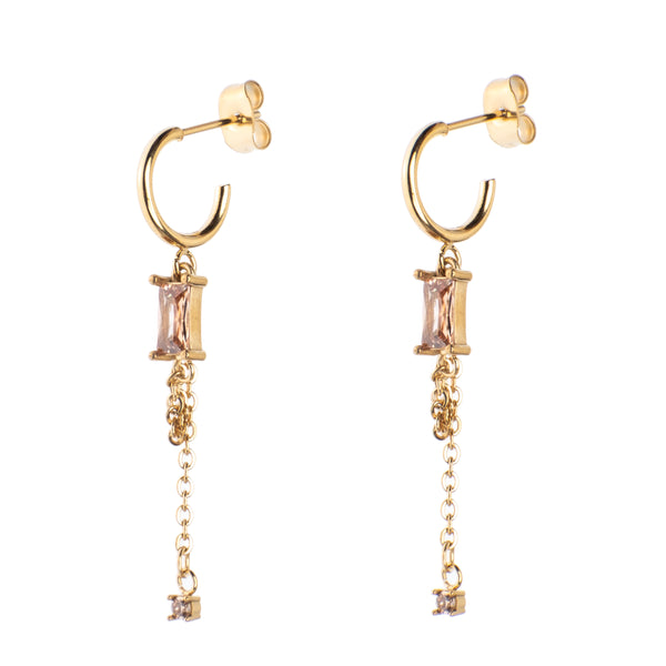 Crystal creole earrings sale