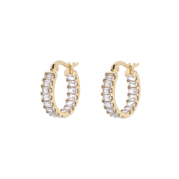 BAGUETTE CRYSTAL HOOP BAGUETTE CRYSTAL HOOP