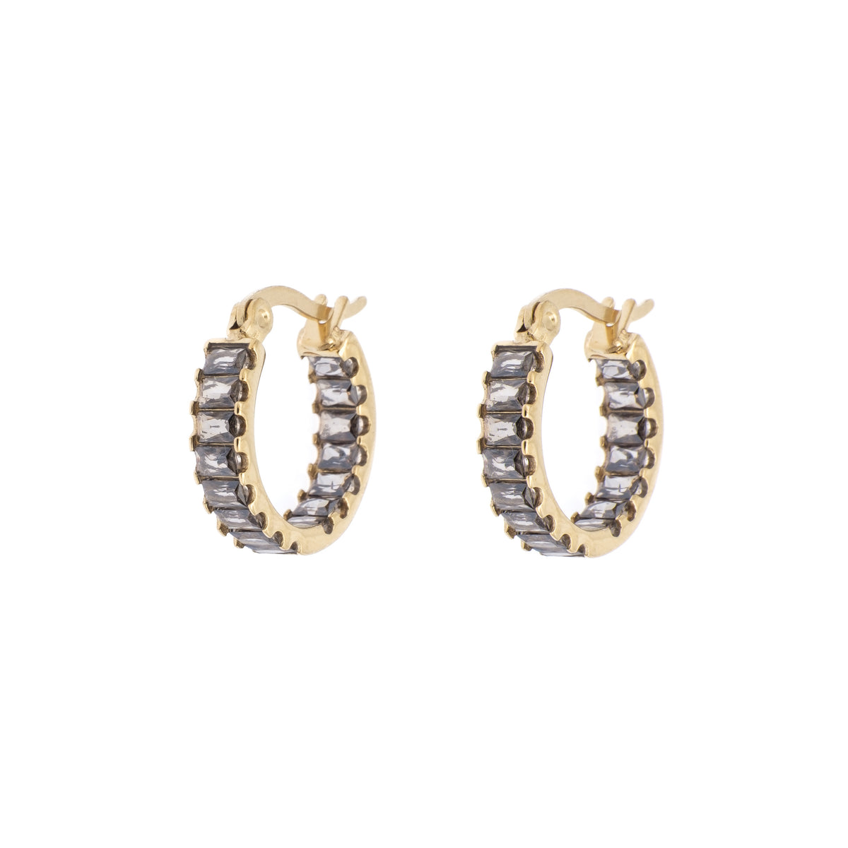BAGUETTE CRYSTAL HOOP