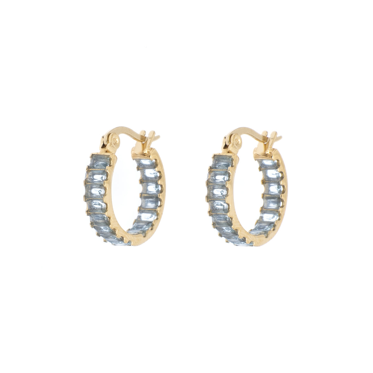 BAGUETTE CRYSTAL HOOP