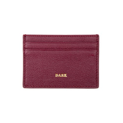 LEATHER CARD HOLDER MAROON