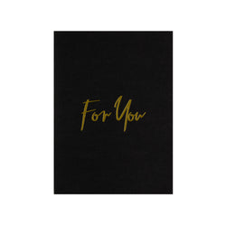 CARD "FOR YOU" BLACK W/GOLD