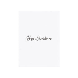 CARD "HAPPY CHRISTMAS" WHITE W/BLACK