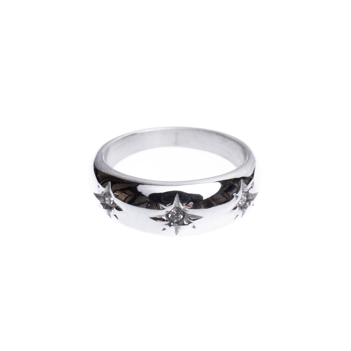 CHUNKY STAR RING W/CRYSTALS