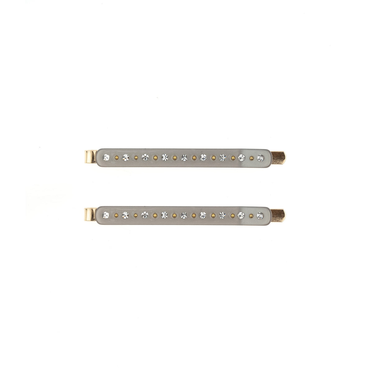CRYSTAL BOBBY PINS 2 PK LIGHT GREY