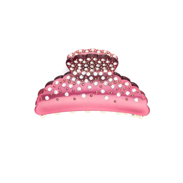 CRYSTAL HAIR CLIP LARGE BERRY