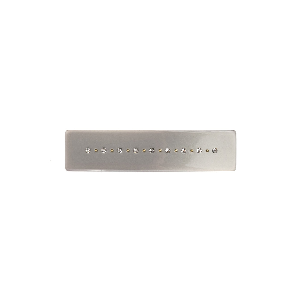 CRYSTAL HAIR CLIP LARGE LIGHT GREY