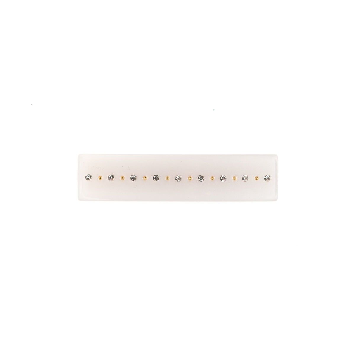 CRYSTAL HAIR CLIP SMALL WHITE