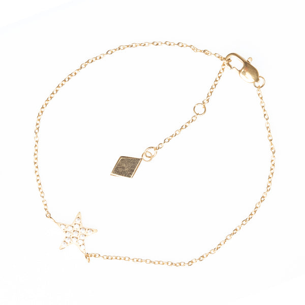 CRYSTAL STAR BRACELET GOLD CRYSTAL STAR BRACELET GOLD