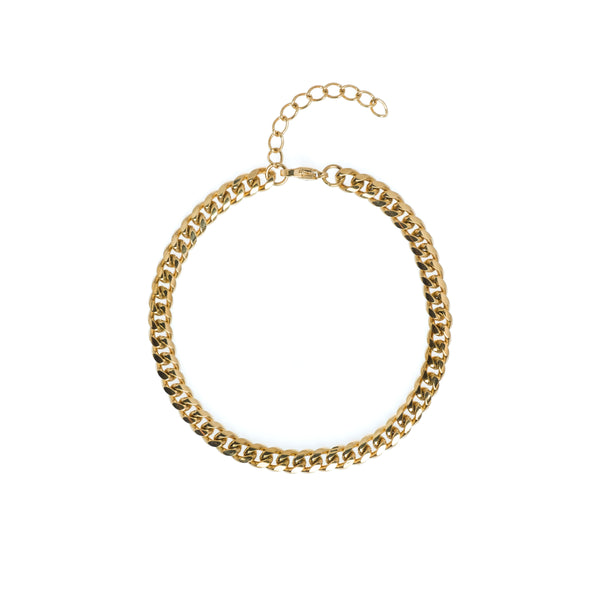 CUBAN ANKLET THIN GOLD CUBAN ANKLET THIN GOLD