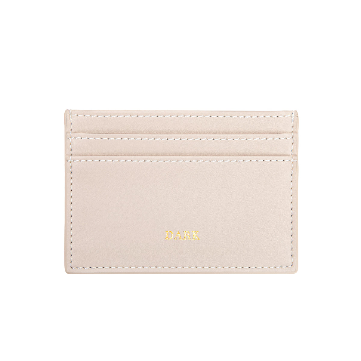 LEATHER CARD HOLDER NAPPA W/DARK LOGO SAND