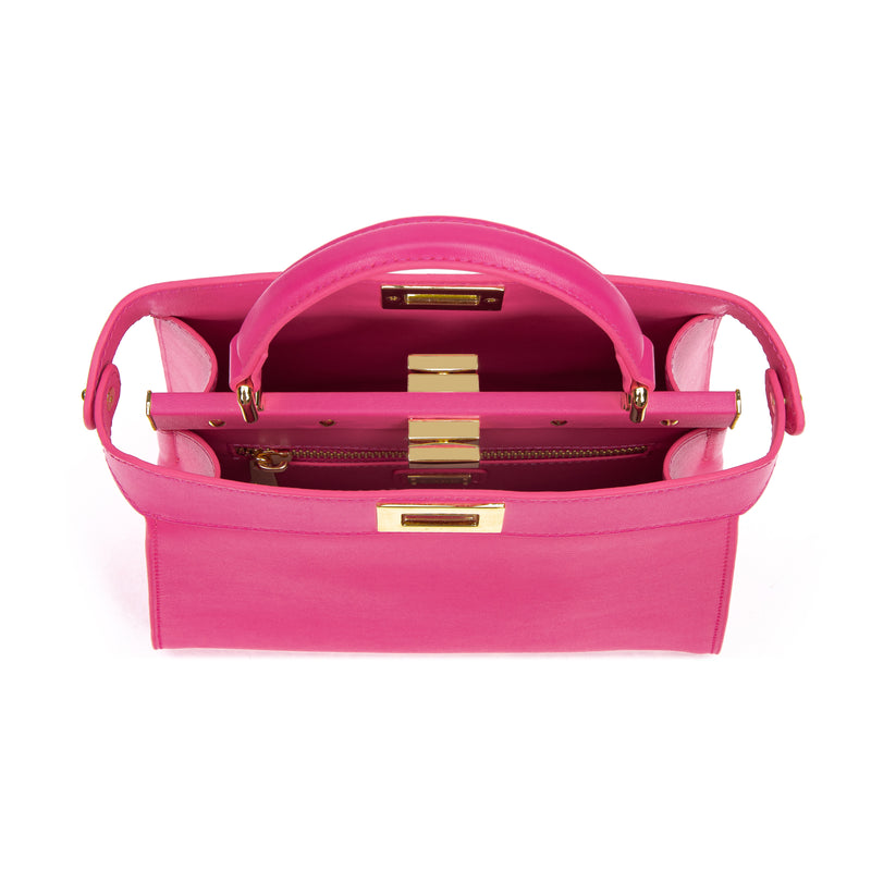 LEATHER SMALL LADY BAG NAPPA PINK