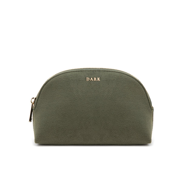 VELVET MAKE-UP POUCH SMALL ARMY