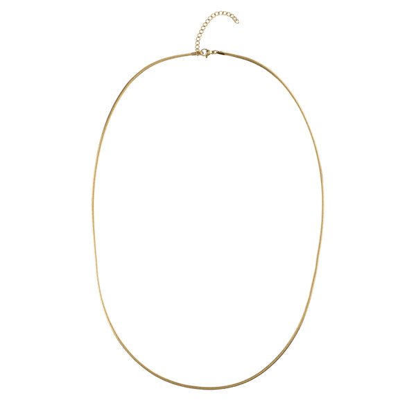 SNAKE CHAIN NECKLACE EXTRA THIN GOLD 65 CM SNAKE CHAIN NECKLACE EXTRA THIN GOLD 65 CM