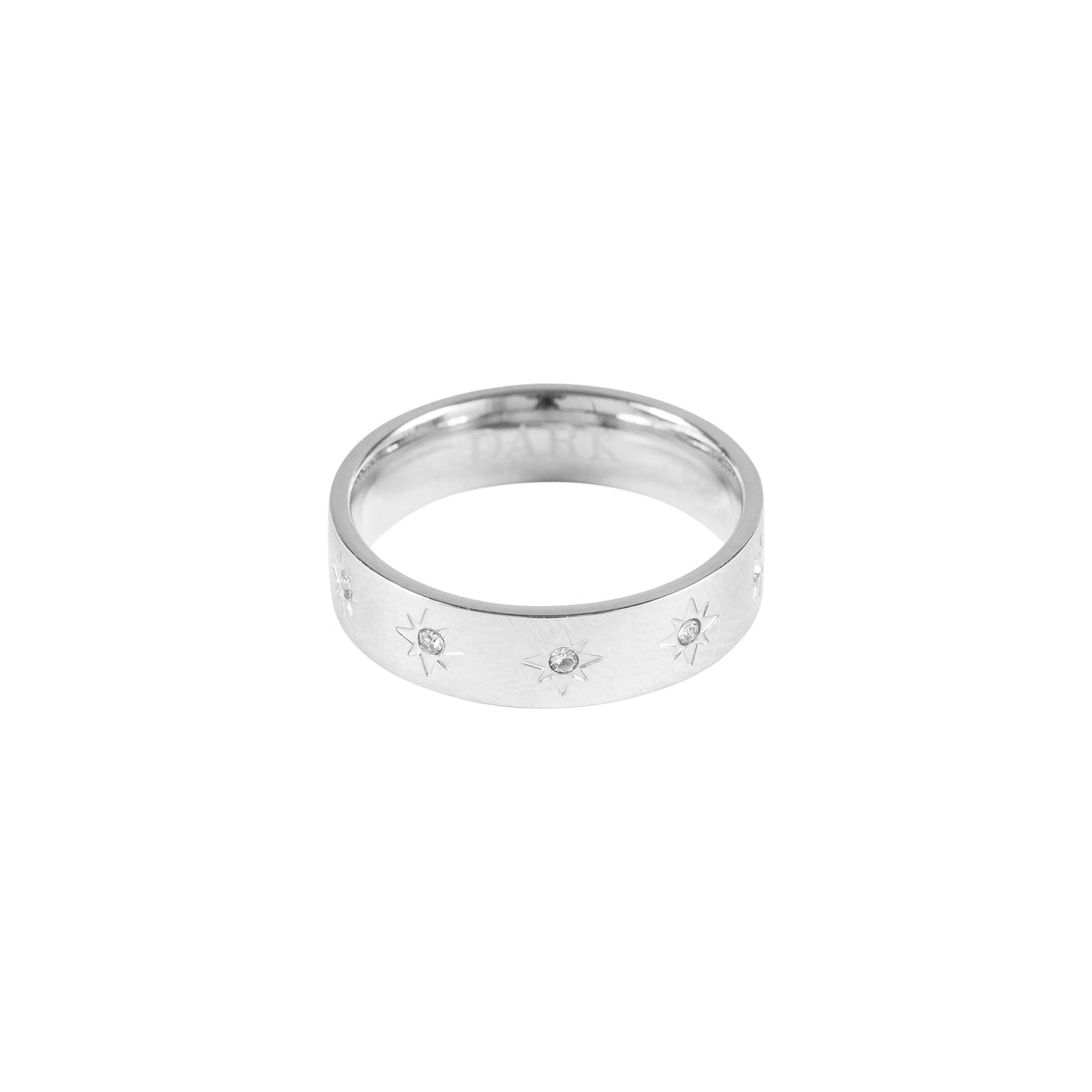 STAR RING W/CRYSTALS SILVER