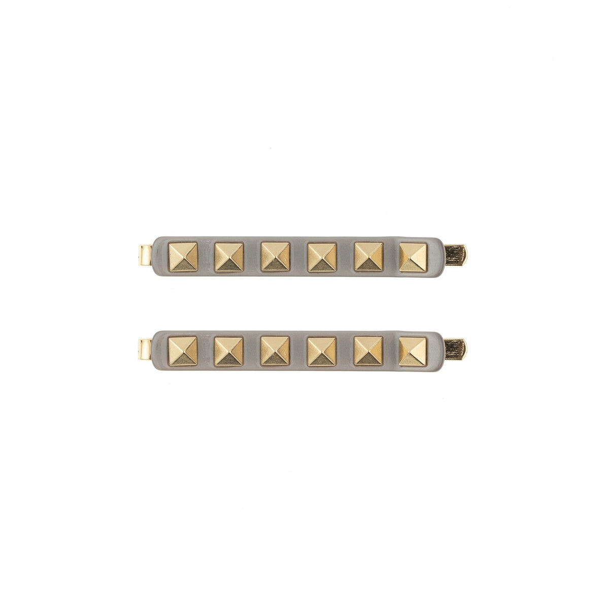 STUD BOBBY PINS 2 PK LIGHT GREY