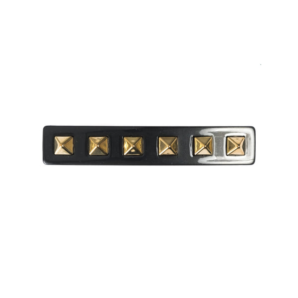 STUD HAIR CLIP LARGE CHARCOAL STUD HAIR CLIP LARGE CHARCOAL