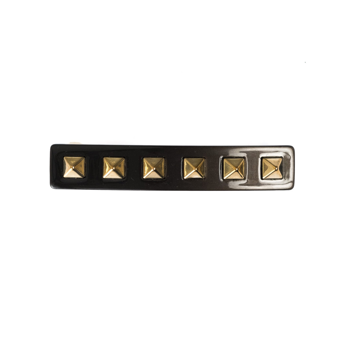 STUD HAIR CLIP LARGE CHOCOLATE BROWN