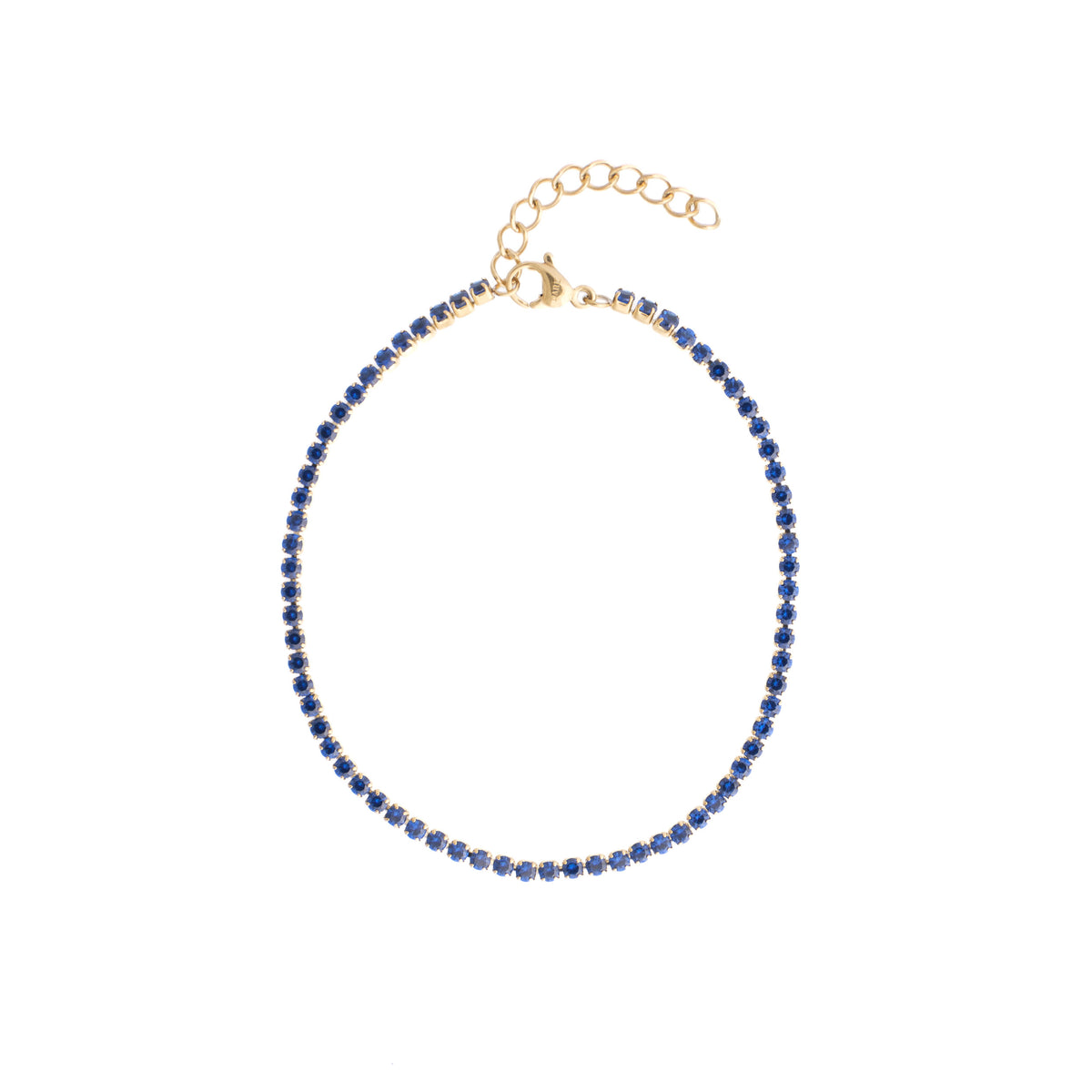TENNIS CHAIN BRACELET 2 MM NAVY BLUE