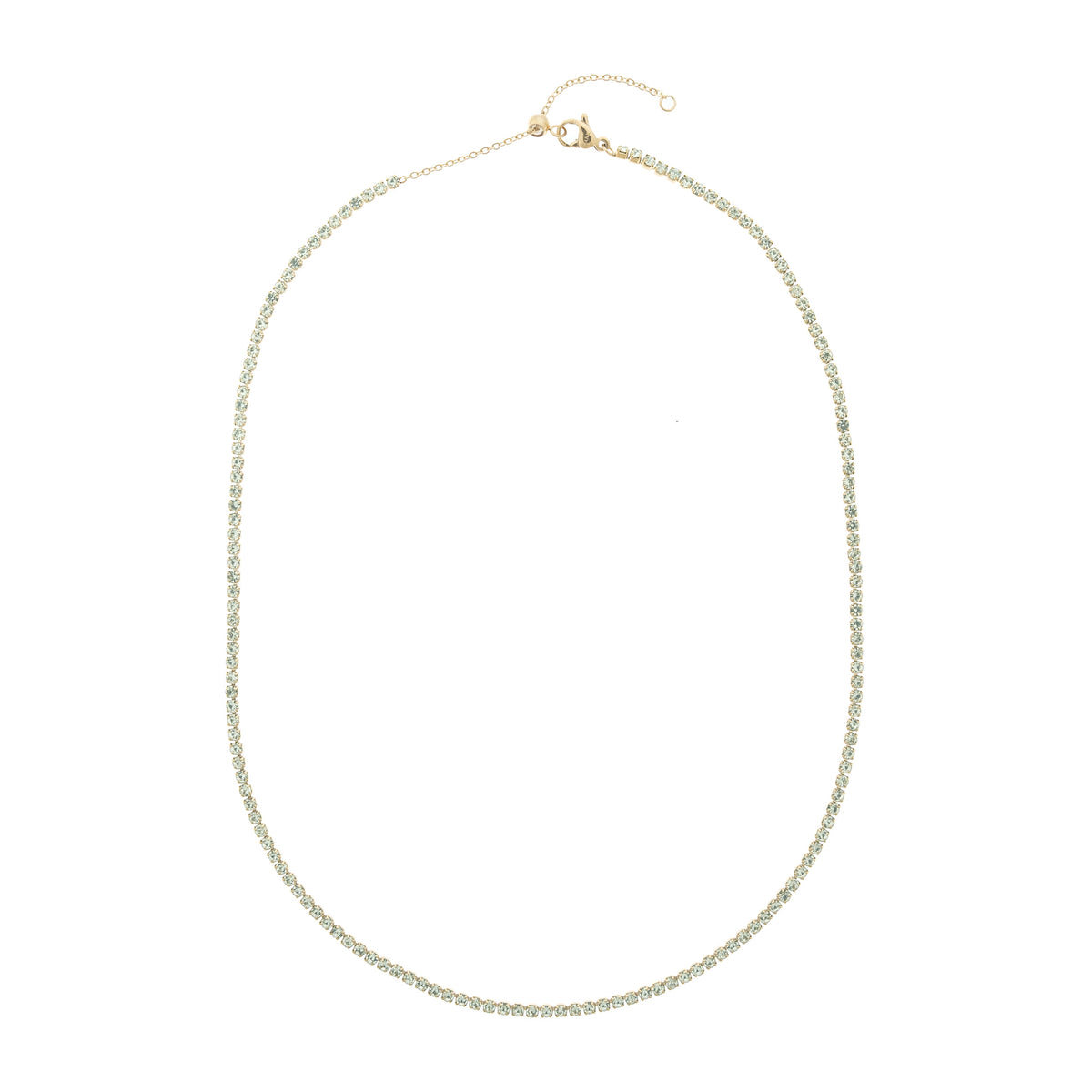 TENNIS CHAIN NECKLACE 2 MM ARMY