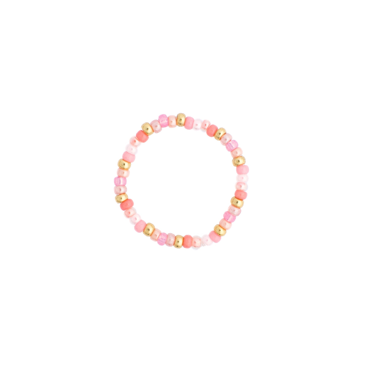 GLASS BEAD RING 2 MM GERANIUM PINK