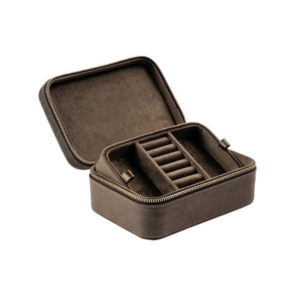 VELVET JEWELLERY BOX MICRO CHOCOLATE BROWN VELVET JEWELLERY BOX MICRO CHOCOLATE BROWN