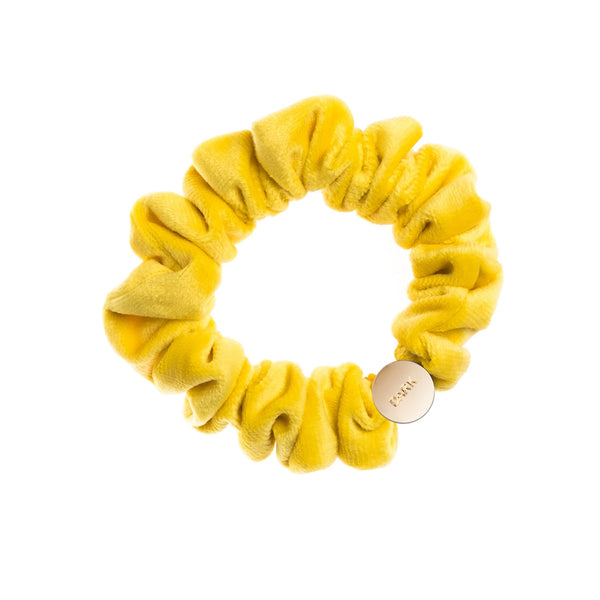 VELVET SCRUNCHIE SUN YELLOW VELVET SCRUNCHIE SUN YELLOW