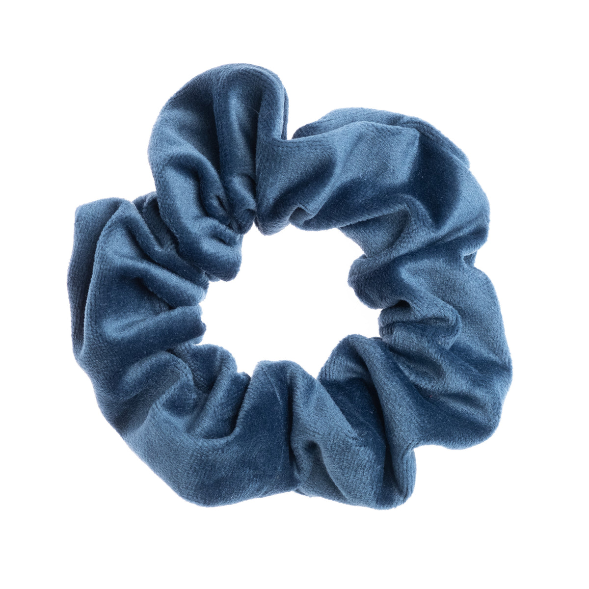 VELVET SCRUNCHIE STONE BLUE