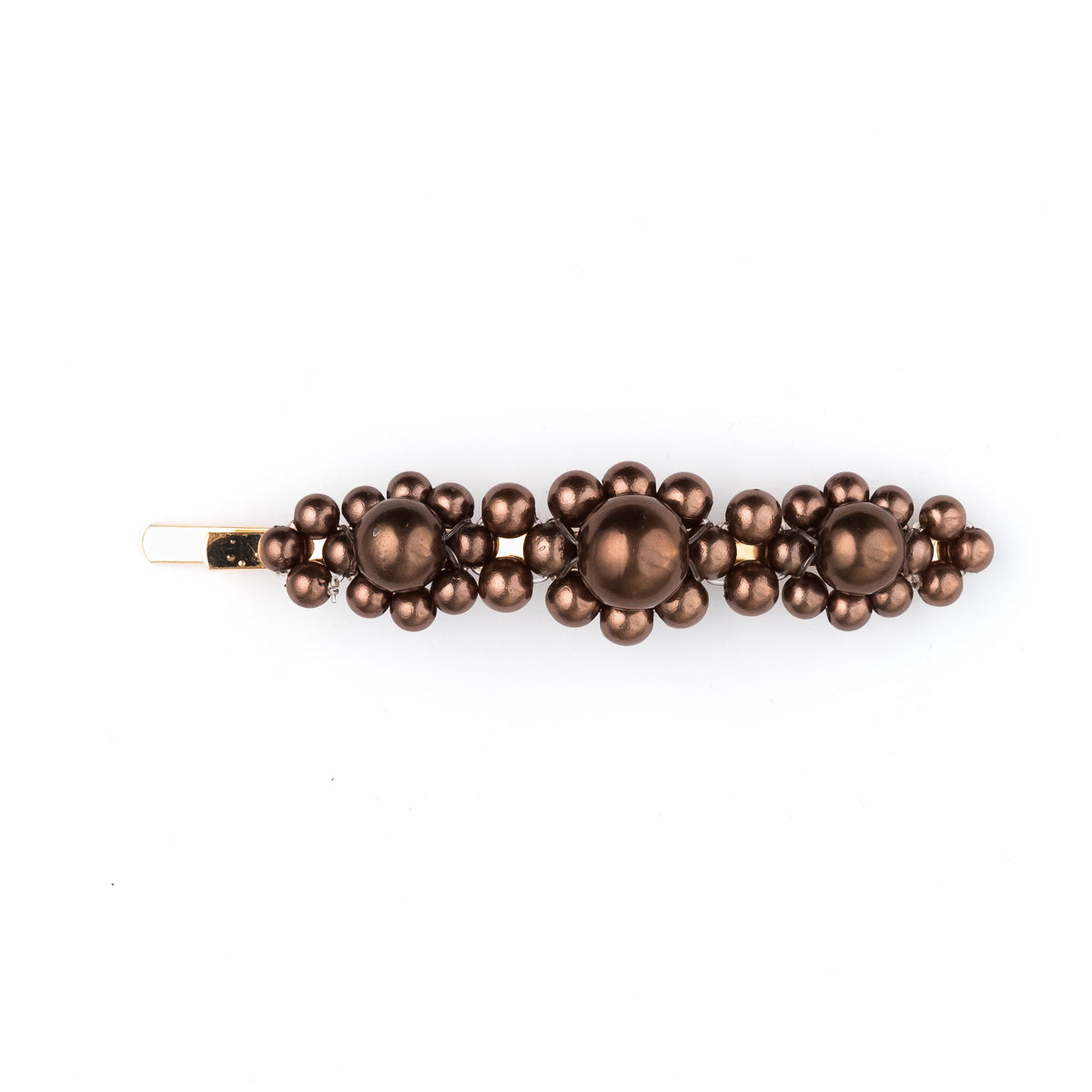 VINTAGE PEARL BIG PIN COGNAC